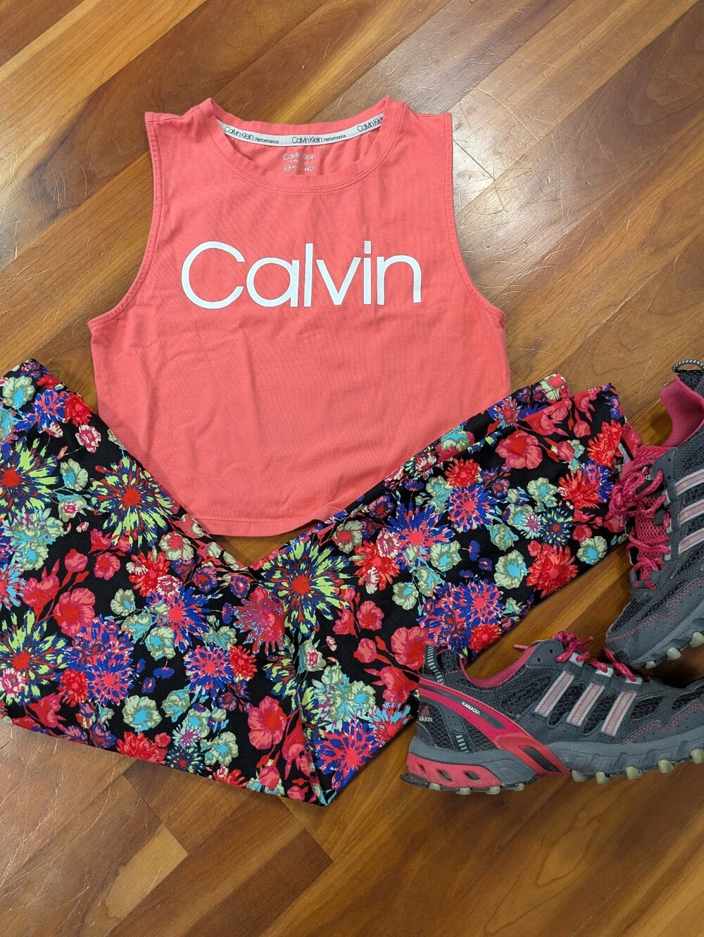 Calvin Klein Coral Crop Tank Top for Women